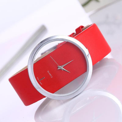 Montre à Quartz avec Cadran Transparent Élégant