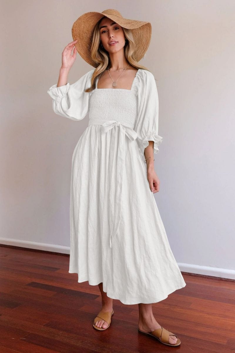 Tana | ROBE FRANÇAISE AVEC MANCHES VOLANTES