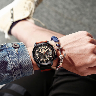 Montre Calendrier Quartz Multifonction