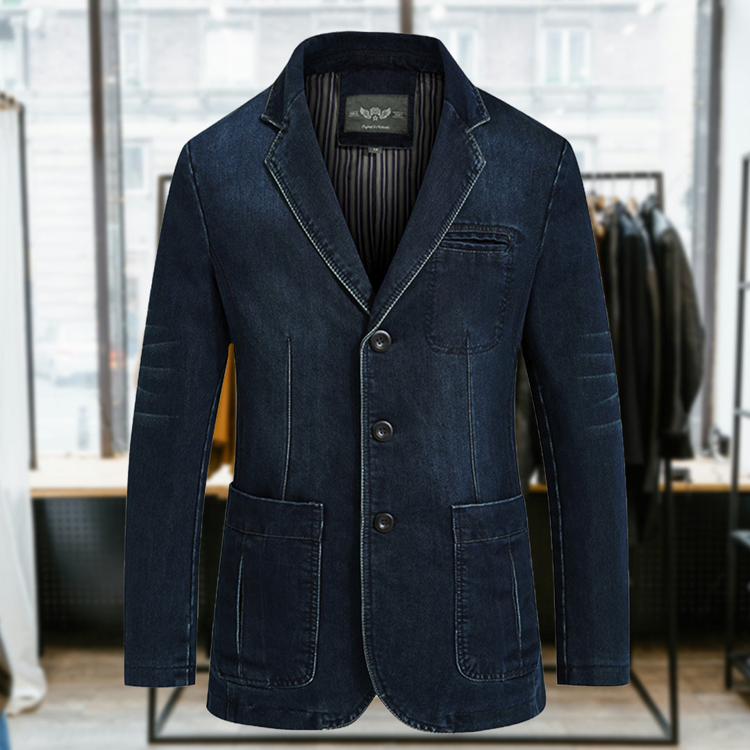 BIAGIO™ | Blazer homme 3 boutons en denim