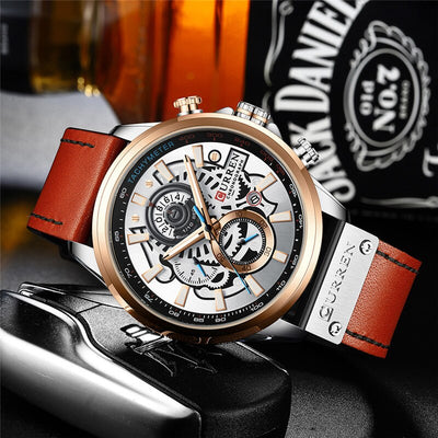 Montre Calendrier Quartz Multifonction