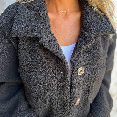 Dion™ | Veste courte en laine avec revers