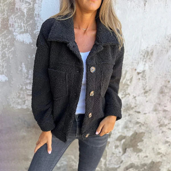 Dion™ | Veste courte en laine avec revers