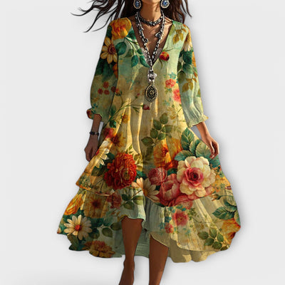Marina | Robe Midi Fleurie