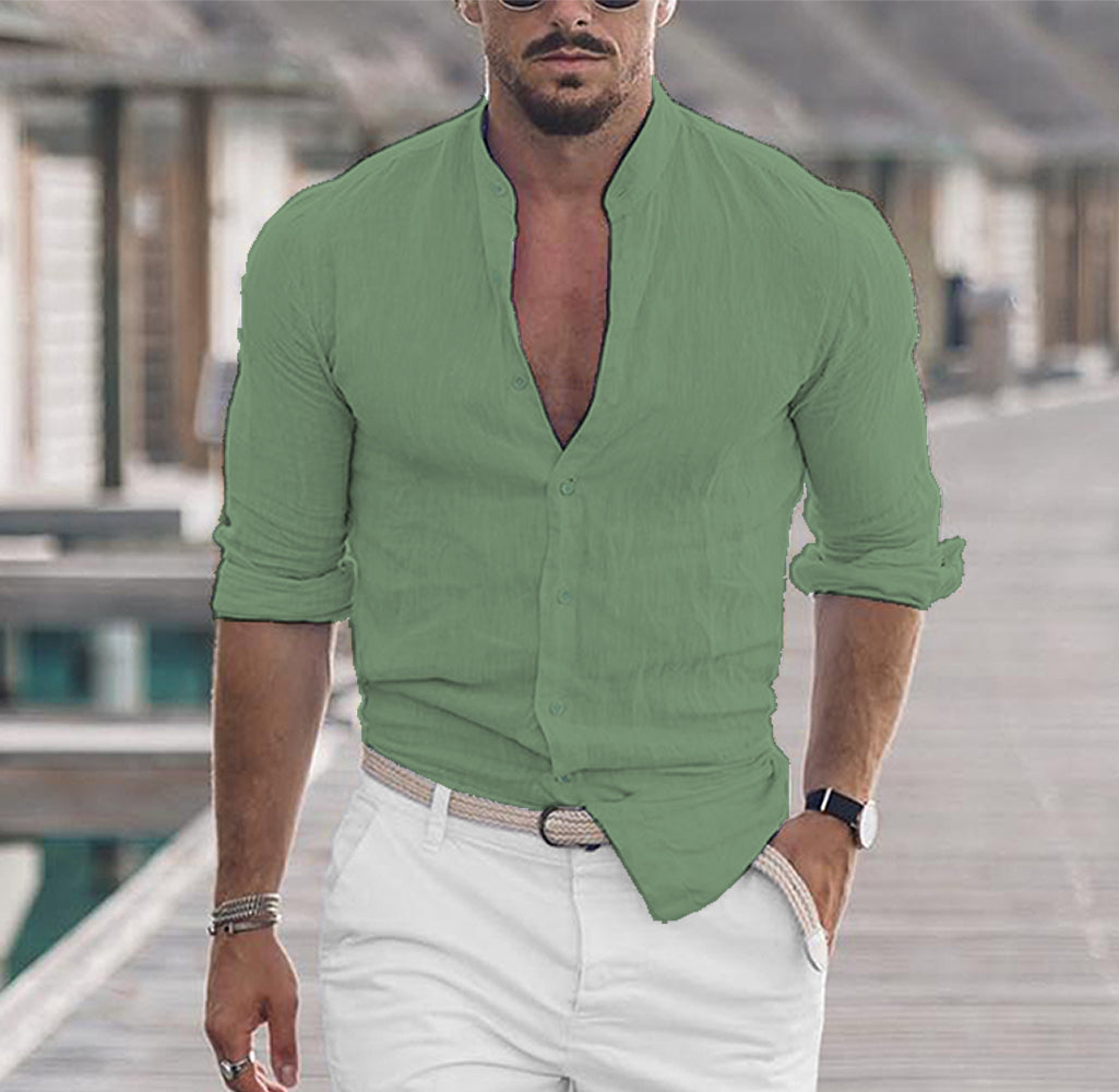 Jacob - Chemise pour Hommes Col Montant