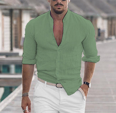 Jacob - Chemise pour Hommes Col Montant