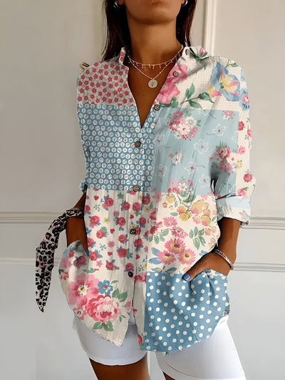 Avril™ | Blouse Chic avec Imprimés Fantaisistes
