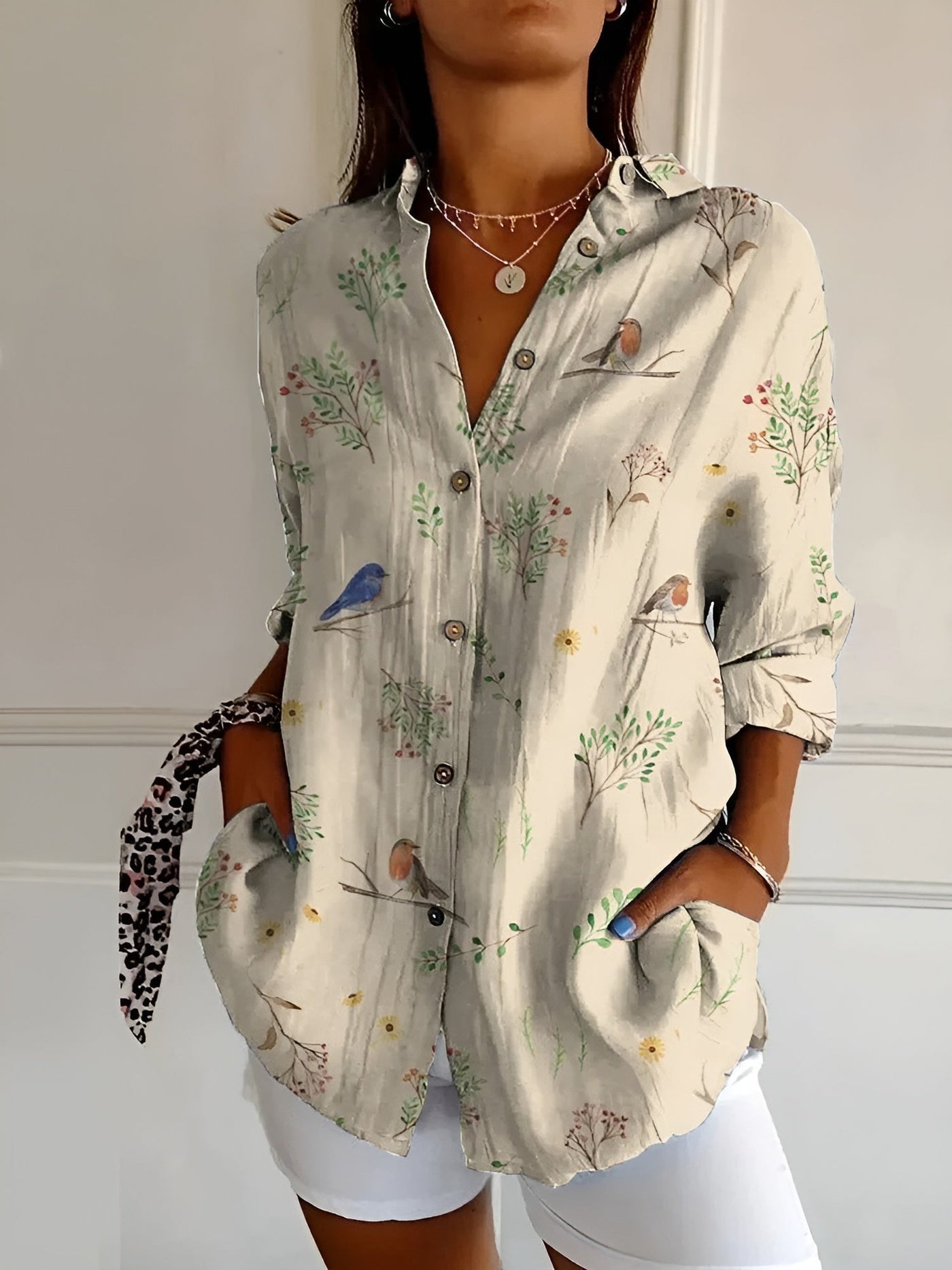 Avril™ | Blouse Chic avec Imprimés Fantaisistes
