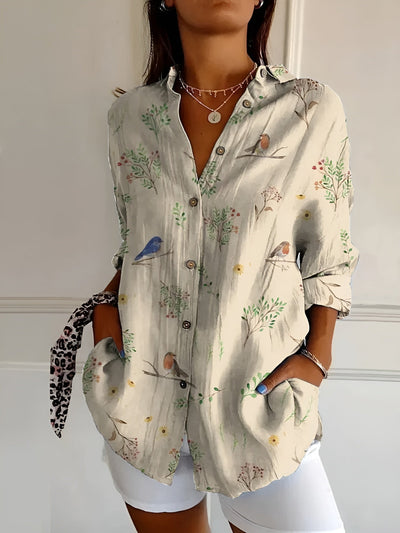 Avril™ | Blouse Chic avec Imprimés Fantaisistes