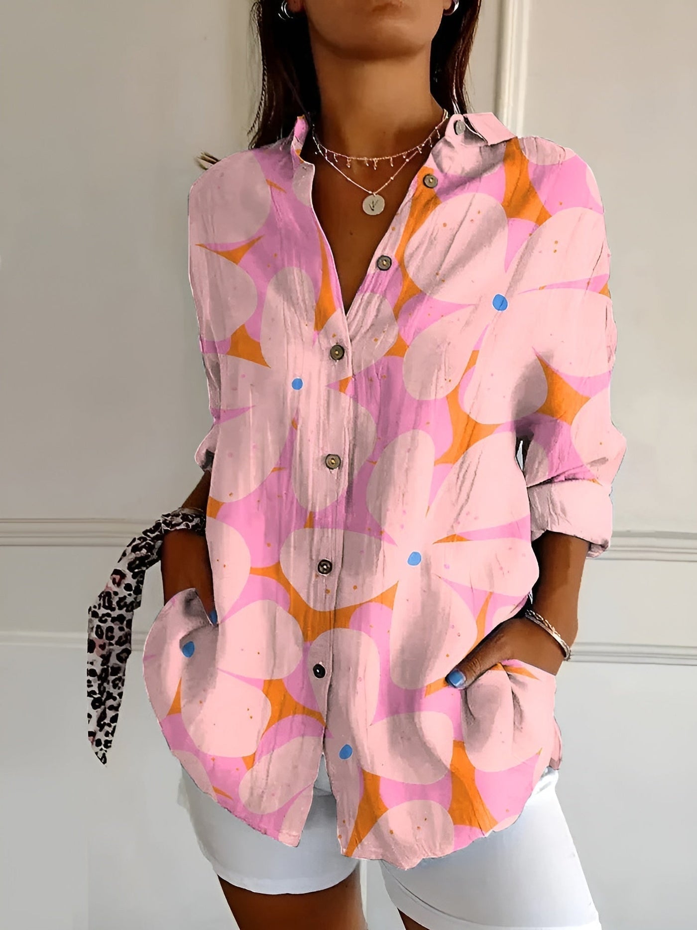 Avril™ | Blouse Chic avec Imprimés Fantaisistes