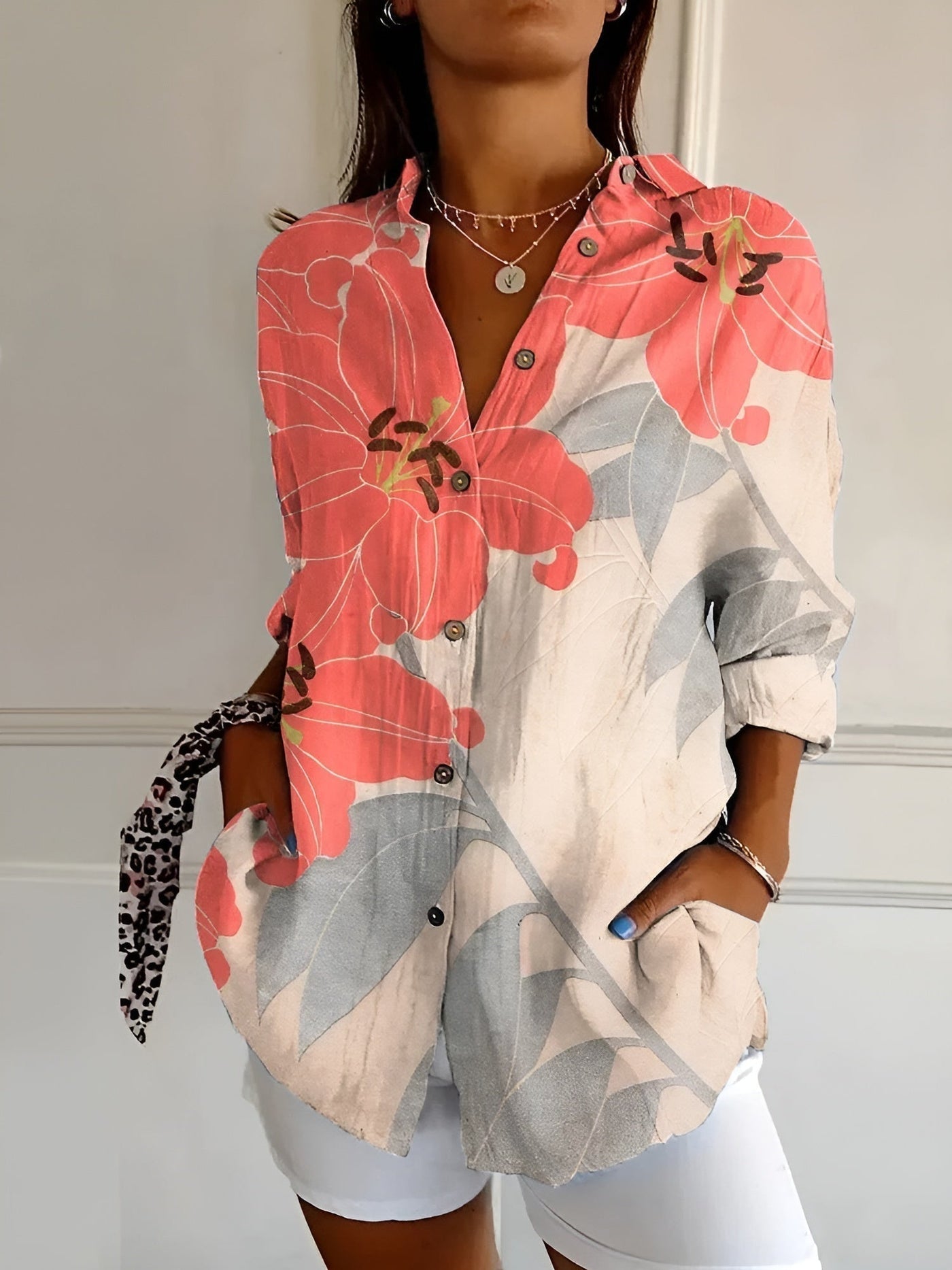 Avril™ | Blouse Chic avec Imprimés Fantaisistes