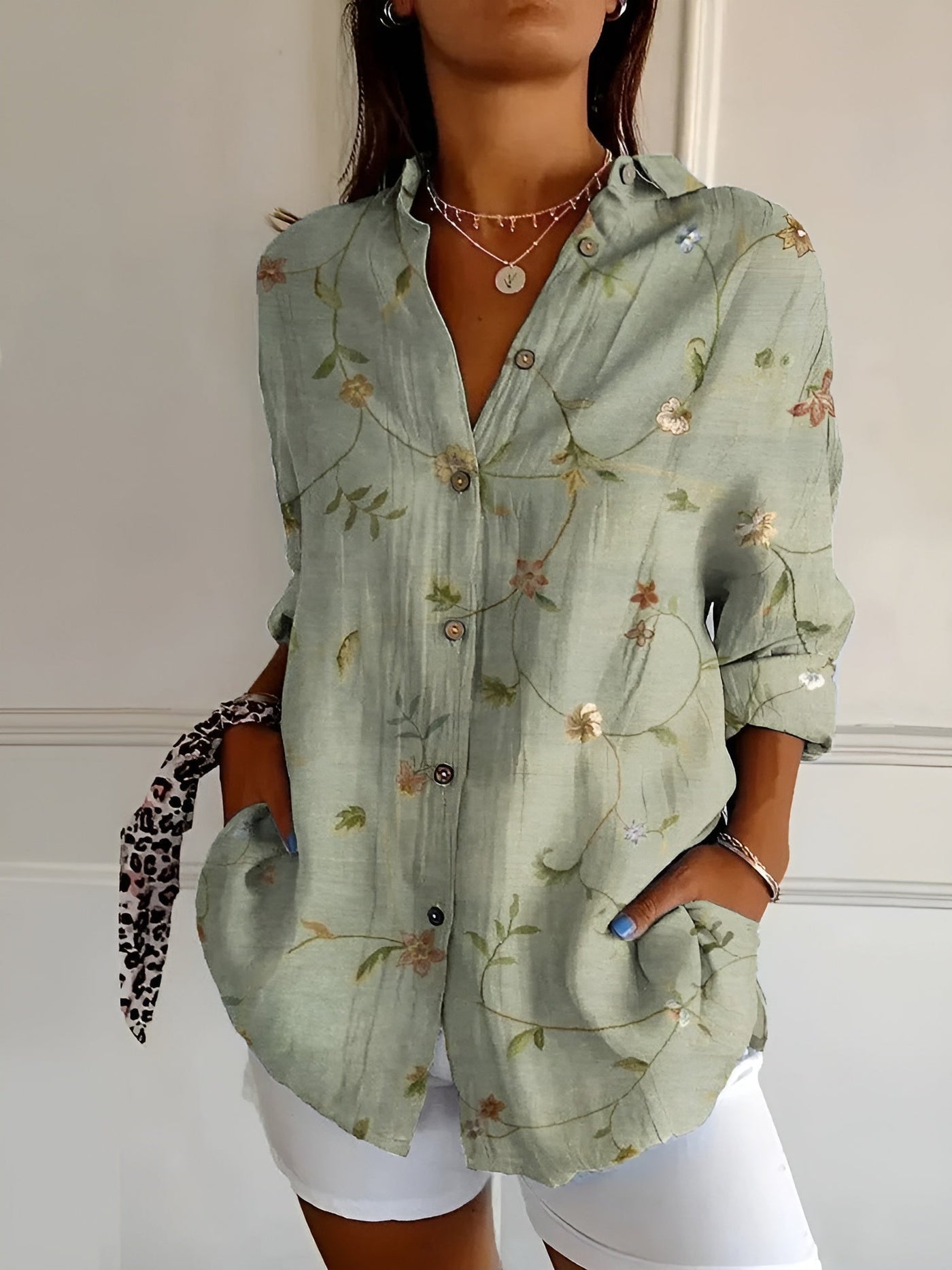 Avril™ | Blouse Chic avec Imprimés Fantaisistes