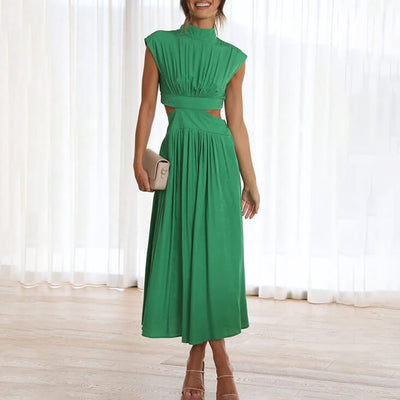 Emilia - Robe élégante à décolleté haut