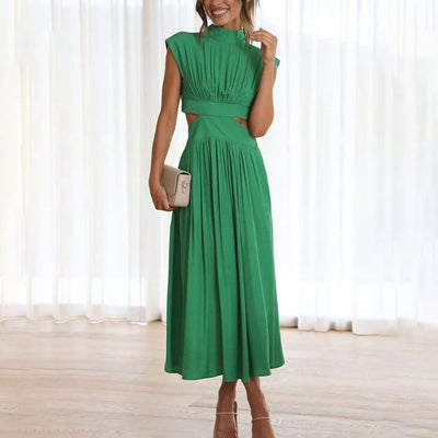 Emilia - Robe élégante à décolleté haut