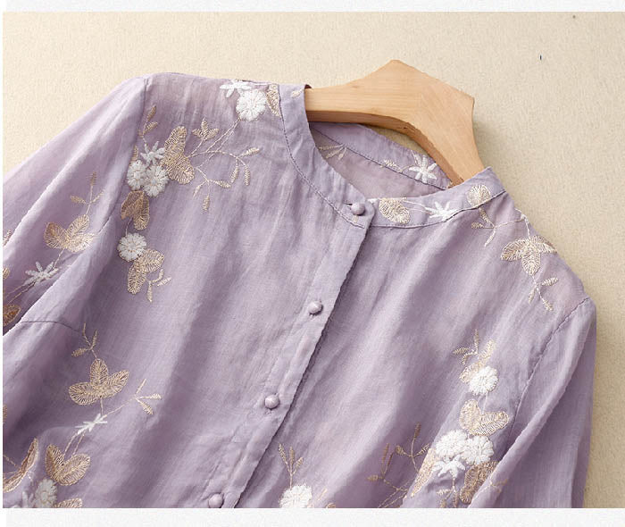 Kourtney™ | Blouse Chic avec Accents Brodés