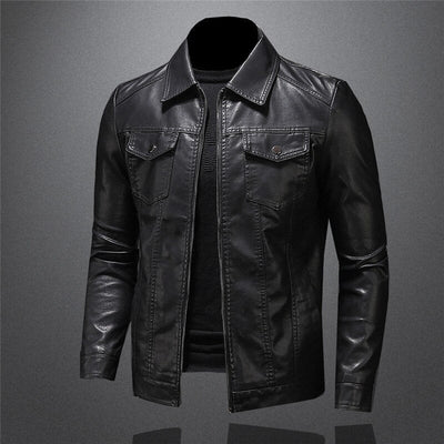 Laurens - Blouson en cuir avec poches pratiques