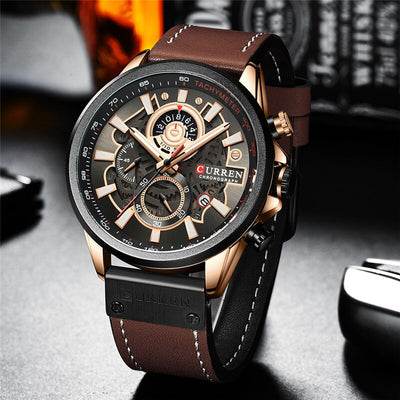 Montre Calendrier Quartz Multifonction